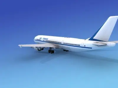 Airbus A300 Air France 3D model