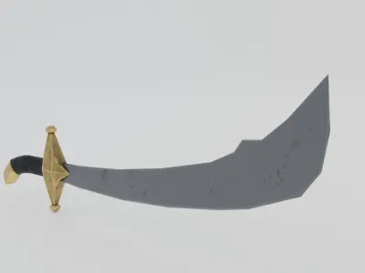 Sword Arabic Low-poly 3D model