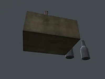 Molotov cocktail Low-poly 3D model