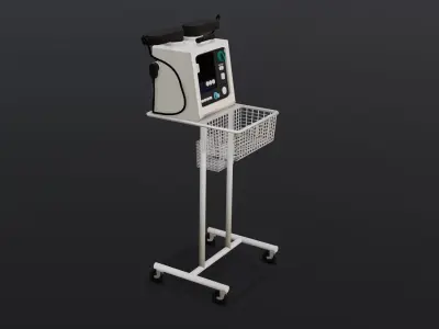 Model Medical ECG Machine 3D  Low-poly 3D model