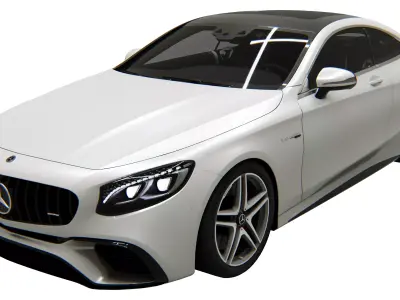 Mercedes-Benz S63 AMG Coupe 2020 Low-poly 3D model