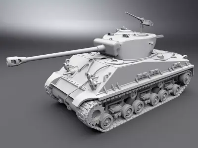 M4E8 Sherman Scale model 3D print model