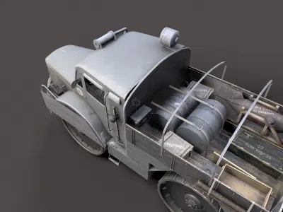 Skoda Radschlepper Ost  Low-poly 3D model