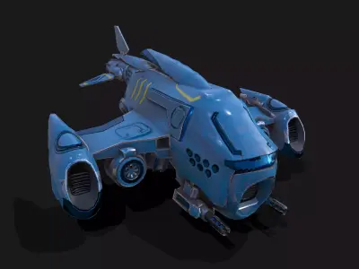 Scifi Drone Low-poly 3D model purchase