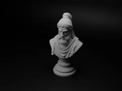 Andalusian Muslim Bust Chess 3D print model purchase