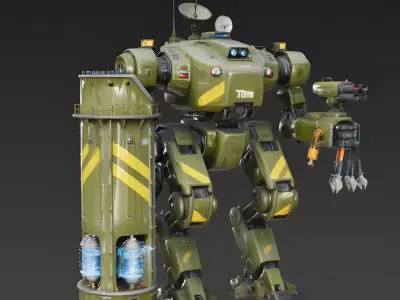 Titan Bastion Engineer 3D Model Low-poly 3D model