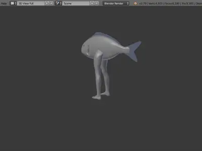 sexy fish Free low-poly 3D model