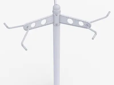 Outdoor fitness Equipment Triple Chin-up Trainer 3D model