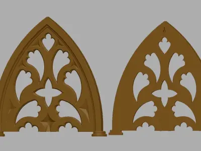 Decorative gothic frame for mantel or shelf 3D print model