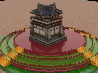 Chinese ancient  house   3D model