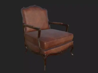 Classic chair lowpoly PBR Low-poly 3D model