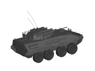armoured fighting vehicle - APC 3D model