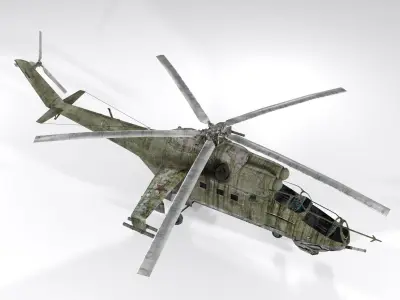 Mil Mi-24 Low-poly 3D model