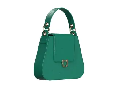 Green Leather Mini Hobo Bag 3D model