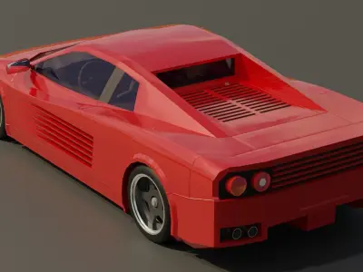 Low poly sports car Free low-poly 3D model