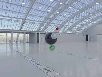 HDRI - Exhibition Hall Interior 3 - 16384x8192 Texture