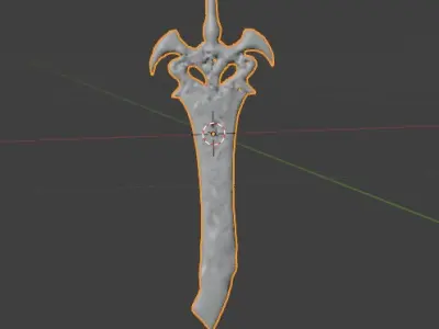  Ornate Fantasy Sword 3D Model 3D model