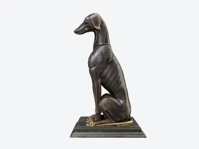 Dog Sculpture Low-poly 3D model get