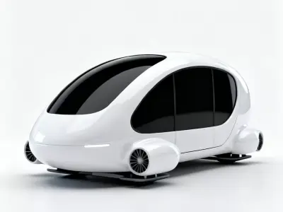 Realistic Futuristic Transit Pod 3D Model Low-poly 3D model