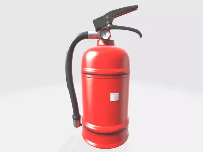 Red Tank Fire Extinguisher 3d Generative Model 3D model