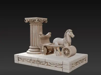 Ancient Roman Table Ornament Decorative Series 2 3D print model