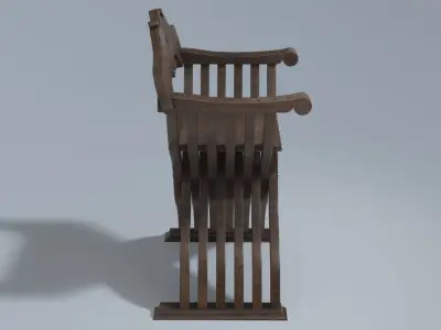 The Scissor Savoranola X Chair  Low-poly 3D model