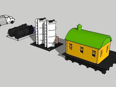 Small Fuel Tank Set by Outland Models 3D Printable 3D print model