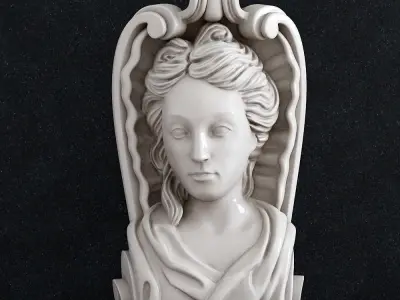 Statue of a woman Caryatid 3D print model