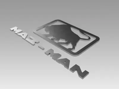 Maz man logo 3D model
