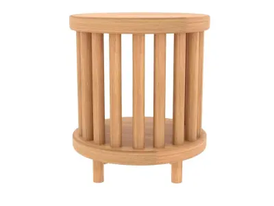 wood storage chair 3D model