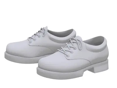 Mens Industrial Shoes Low-poly 3D model