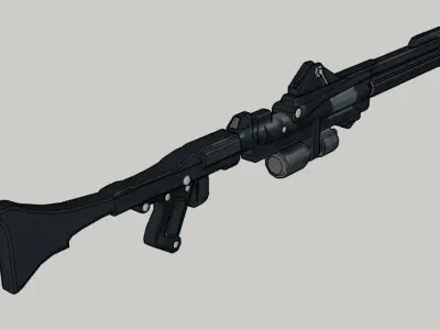 Star Wars DC-15A Low-poly 3D model