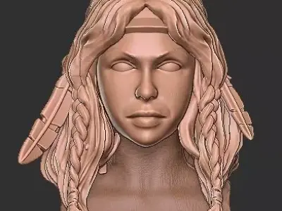 Goldmoon Mythic Legions Head and Staff 3D print model