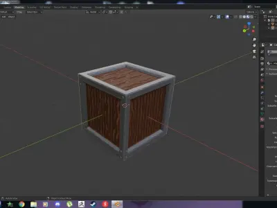 stylized box for maybe horror game or not Low-poly 3D model