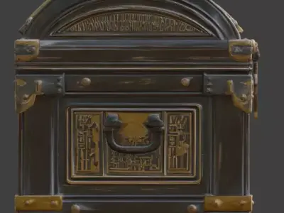 Ancient Egyptian Treasure Chest Low-poly 3D model purchase