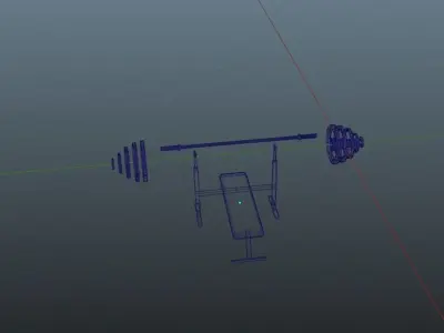 Low Poly bench press Free low-poly 3D model