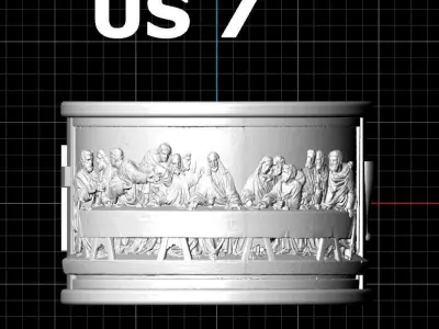 Antique Religious Ring 3D print model