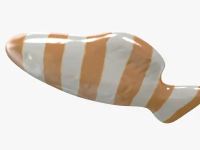 Swedish Fish Orange Stripe 3D model 3D model