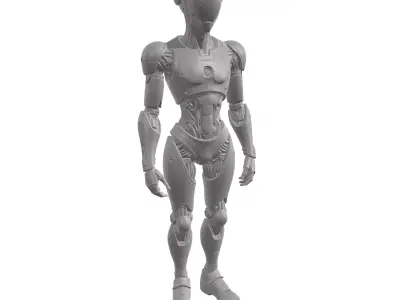 Humanoid Robot Character 8 Low-poly 3D model