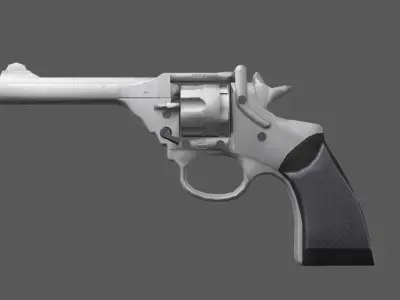 Webley WW2 Weapon Low-poly 3D model