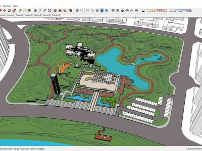 Sketchup Landscape Park 147 3D model