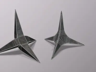 Caltrops - Ninja Weapons Low-poly 3D model
