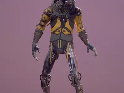 Cyborg Character 3D model