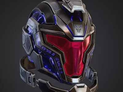 Void Templar Helmet Futuristic 3D Printable Armor 3D model