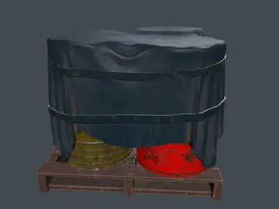 Military Material Low-poly 3D model 4