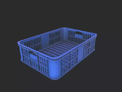 Plastic Basket 01 Low-poly 3D model