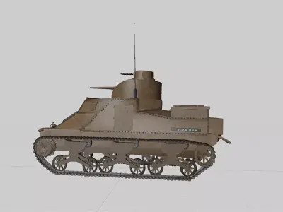 WW2 M3 Lee Medium Tank 3D model