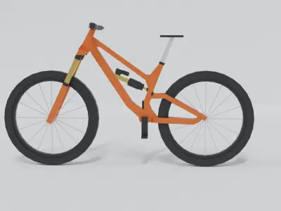 Mountain bike Low-poly 3D model order