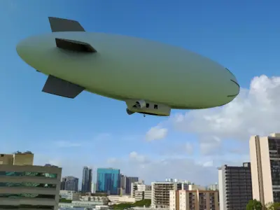 An Airship Low-poly 3D model