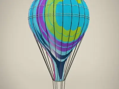 Hot Air Balloon 3D model 16